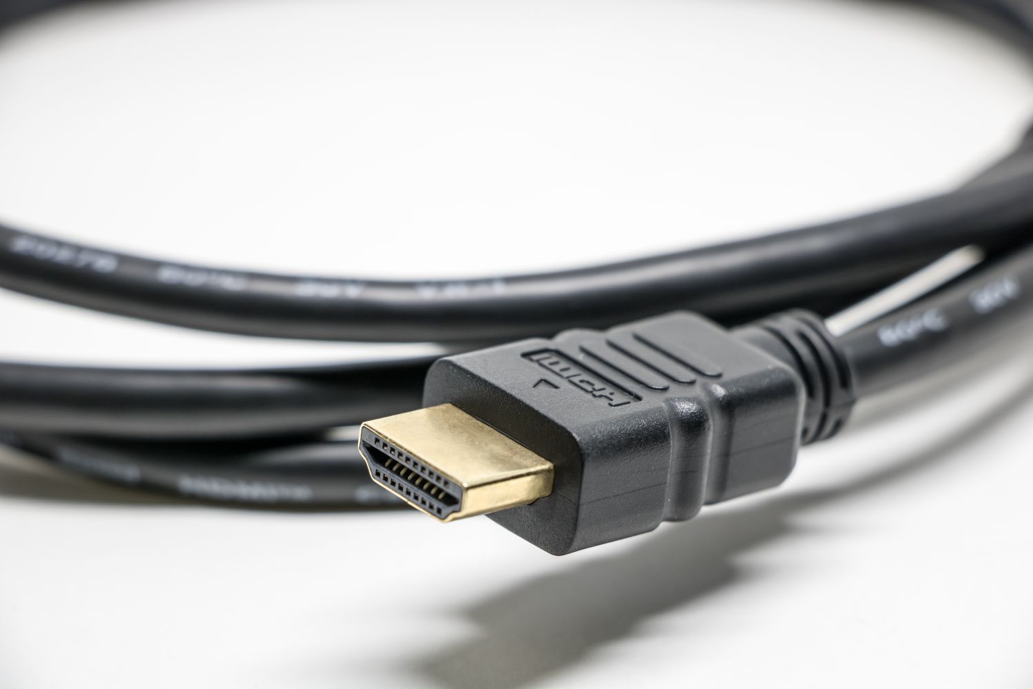 HDMI cable and connector close up