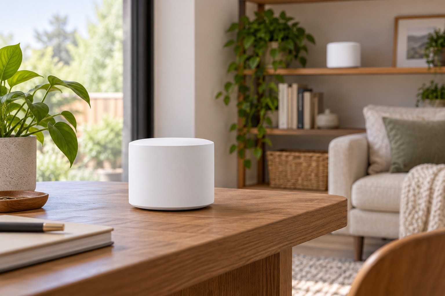 Two mesh network nodes in a home