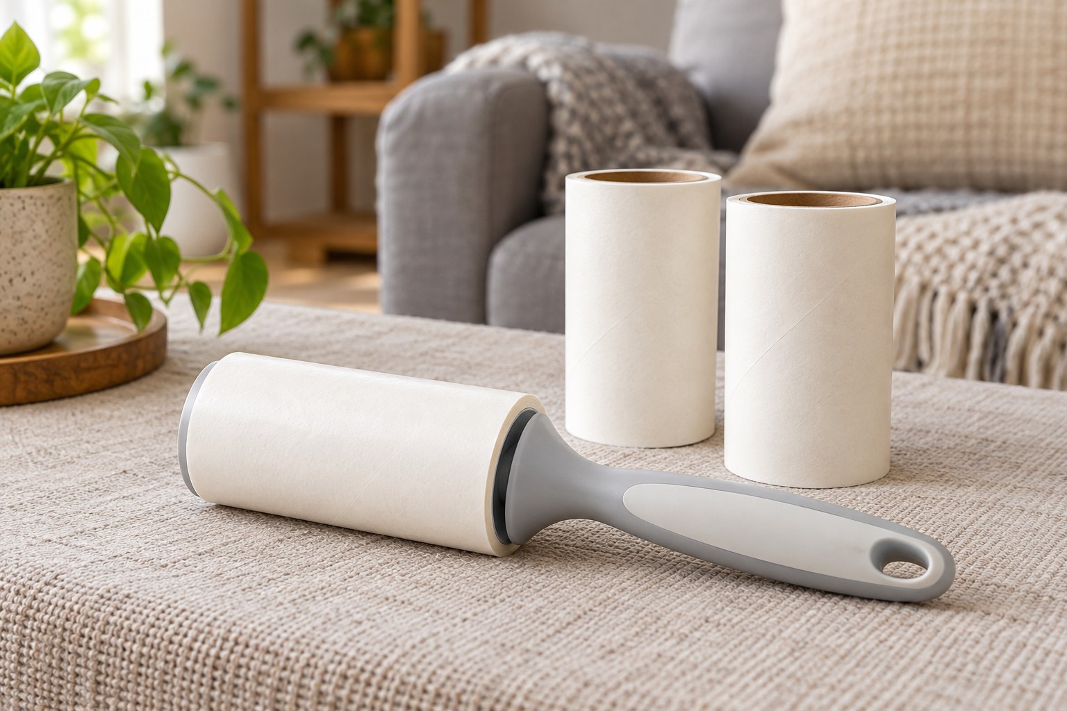 Lint roller with replacement rolls