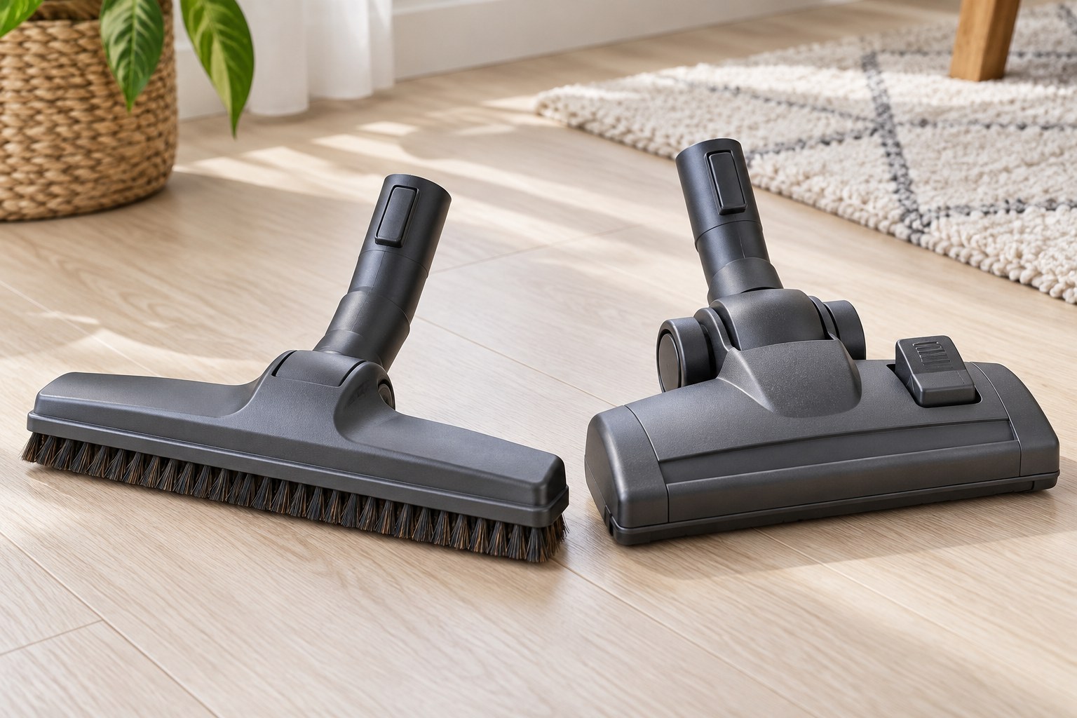 Two vacuum cleaner floor heads